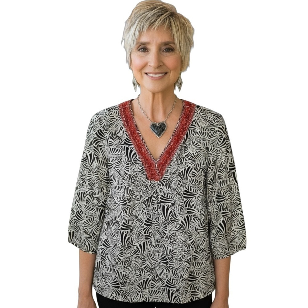 Charter Club Sz 14 Beaded Tunic